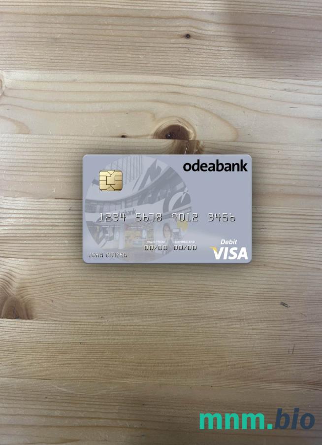 Turkey Odeabank visa obciążyć card wygląd fotograficzny skan PSD + zdjęcie